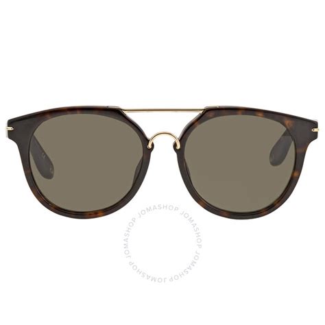 Givenchy Men's Dark Havana Pilot Sunglasses 